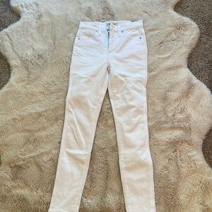 Madewell 10‎ inch high rise skinny pure white